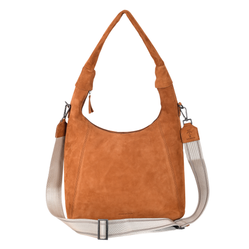 HARBOUR 2nd Hobo "Laurine" Damen Handtasche, Umhängetasche, Schultertasche mit Ziernähten