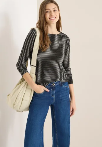 cecil, Cecil Langarmshirt mit Streifen-Muster