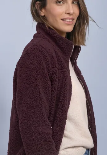 Street One, Teddy-Jacke mit Stehkragen und Zipper