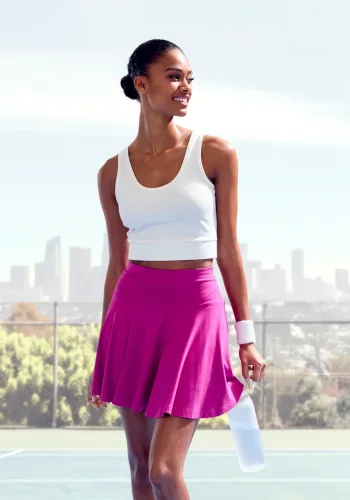 Vivance Active By Lascana, Vivance Active by Lascana Skort Tellerrock mit integrierter Shorts für Fitness, Sport und Freizeit