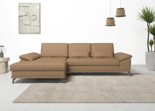 Goodproduct, GOODproduct Ecksofa "Costello L-Form, B: 301 cm mit Sitztiefen-, Armteilverstellung &" 3 Nierenkissen, optional Bettfunktion & Bettkasten