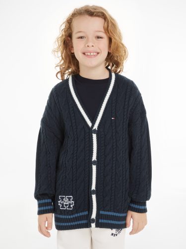 Tommy Hilfiger Strickjacke »H CARDIGAN SWEATER«, Kinder bis 16 Jahre mit Logopatch