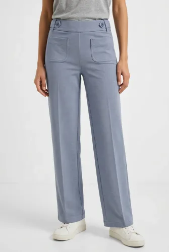 Street One, Wide Leg Hose mit Knopfdetails