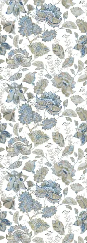Queence, queence Vinyltapete "Romy" Motiv  bedruckt  botanisch  floral  gemustert  natürlich glatt 90x250cm, selbstklebend, kinderleichte Anbringung, Sticker