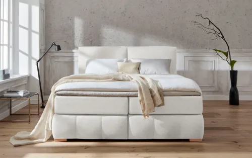home affaire, Home affaire Boxspringbett "Wehma" inkl. Topper in 3 verschiedenen Matratzen, auch in Samtstoff