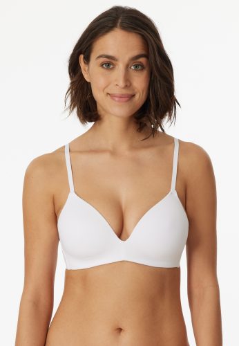 Schiesser, Schiesser BH ohne Bügel mit gepolsterten Cups Weiss - Invisible Soft für Damen, Größe 70A, 70 % Polyamid, 30 % Elasthan