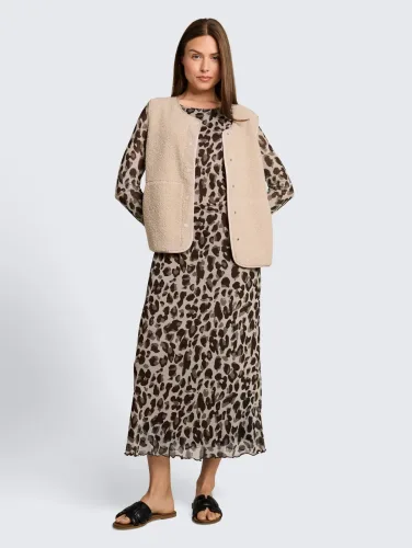 Tom Tailor, TOM TAILOR Meshkleid "Regular midi" mit Muster