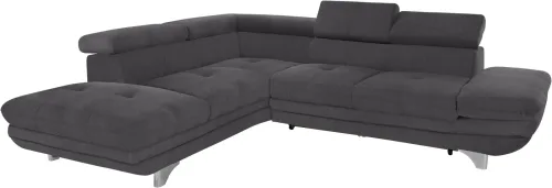 Cotta, COTTA Ecksofa "Enterprise L-Form" mit Arm- & Kopfteilverstellung, wahlweise mit Bettfunktion