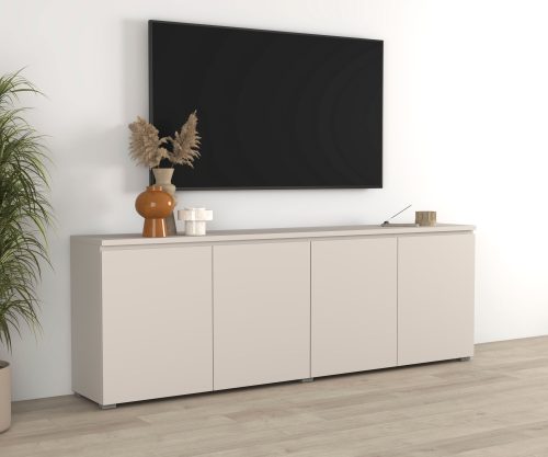 GOODproduct, GOODproduct Sideboard "Modo, Breite 200 cm, moderne grifflose Kommode 4Türen" Anrichte mit viel Stauraum, Einlegeböden verstellbar