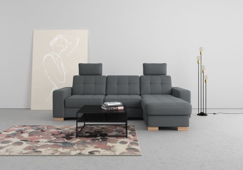 SIT&MORE, sit&more Ecksofa, wahlweise mit Bettfunktion und Bettkasten