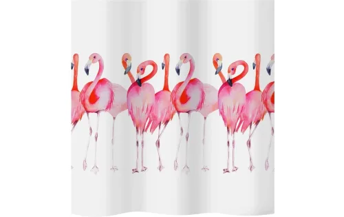 Diaqua, Diaqua - Duschvorhang Textil Flamingo, 180X240CM, Multicolor