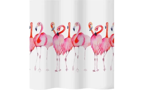 Diaqua, Diaqua - Duschvorhang Textil Flamingo, 180X240CM, Multicolor
