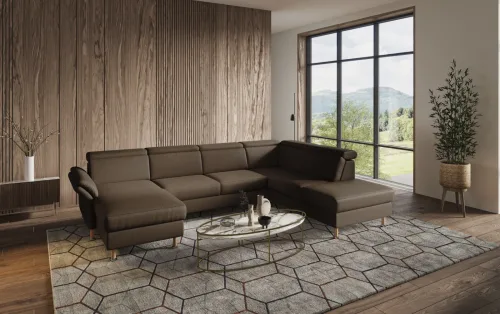 home affaire, Home affaire Wohnlandschaft "Calypso U-Form" wahlweise mit motorischer Relaxfunktion