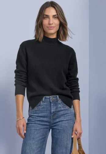 Street One, Mouliné Pullover mit Turtle Neck