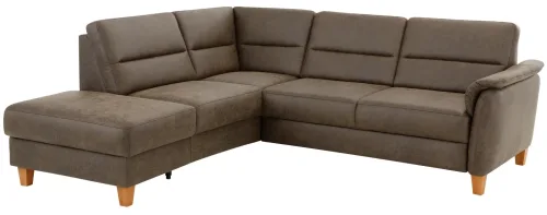 home affaire, Home affaire Ecksofa "Palmera L-Form, B: 236 cm" optional Bettfunktion & Bettkasten, Federkern