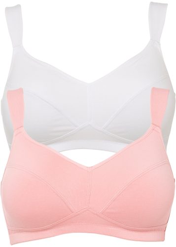 bonprix, bonprix Bügelloser BH "BH ohne Bügel mit Baumwolle (2er Pack)" Packung, 2 Stk. im praktischen 2er Pack, mit breiten, verstellbaren Trägern