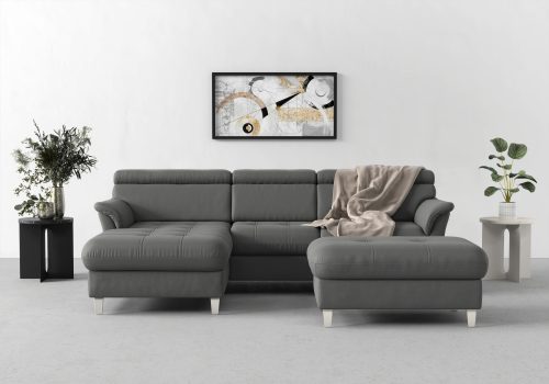 SIT&MORE, sit&more Ecksofa, inklusive Kopfteilverstellung, wahlweise mit Bettfunktion und Bettkasten