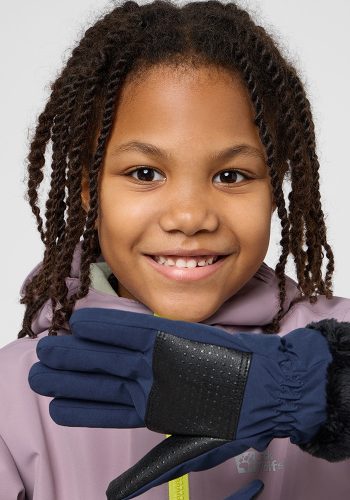 Jack Wolfskin Softshell-Handschuhe Kinder Highloft Glove Kids 116 blau night blue