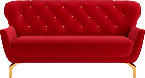 sit&more 3-Sitzer »Orient 3 V«, inkl. 2 Zierkissen mit Strass-Stein, goldfarbene Metallfüsse