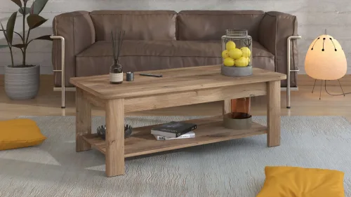 home affaire, Home affaire Couchtisch "Jersey Kaffeetisch, 124 cm, in trendigen Farben, modern" Eleganter Couchtisch, zeitloses Design, mit eine Ablagebode
