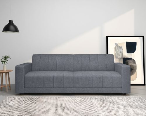 Dorel Home, Dorel Home 3-Sitzer »Allie II Schlafsofa 225 cm«, Bett-Funktion (108/190cm), Rückenlehne 2-teilig, mit Steppung