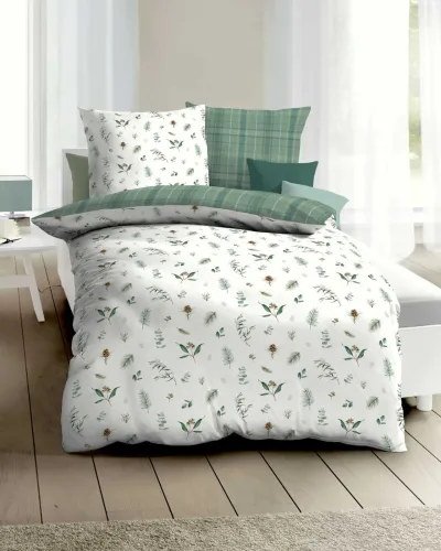 Kaeppel, Kaeppel Feinbiber Wendebettwäsche Winter Greens