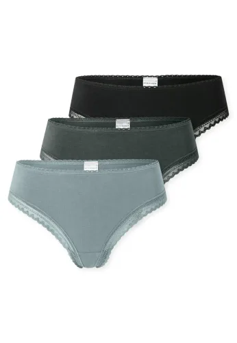 Schiesser, Schiesser String "Modern Multipacks" Spitzenbänder, Baumwollmischung, Single Jersey