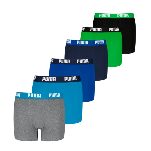 Puma, Puma - Boxershort  6er Pack Bequem sitzend-Everyday Basic Boxers ECOM 6P, 170/176, Multicolor