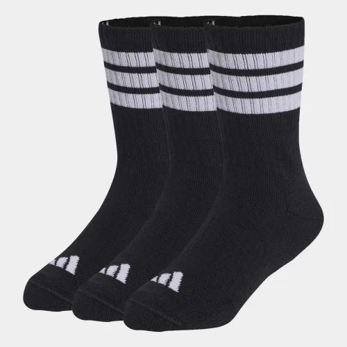 Adidas, adidas - 3-Stripes Cushioned Crew Socken, M, Schwarz