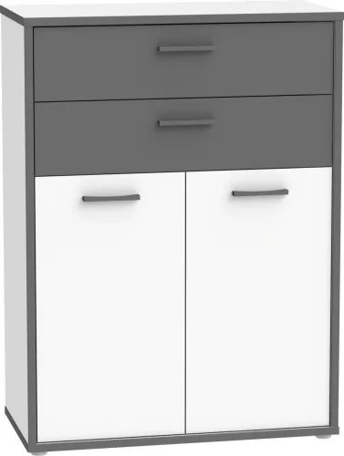 Mömax, Regalkombination In Grau/weiss , 84,5/115,1/41,5 cm , 