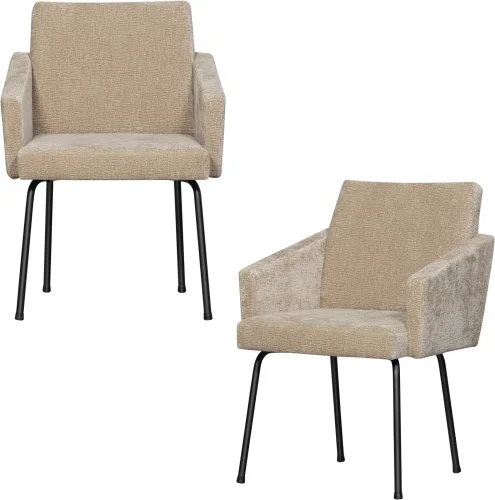 mutoni, mutoni - Esszimmerstuhl Mount 3D-Chenille sand, One Size