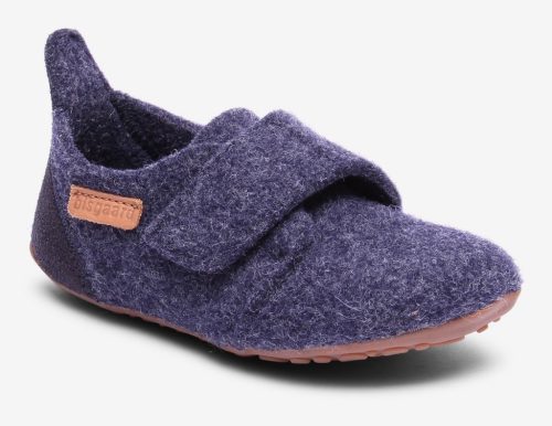 bisgaard Filz-Kletthausschuhe WOOL VELCRO in dunkelblau in Gr. 28