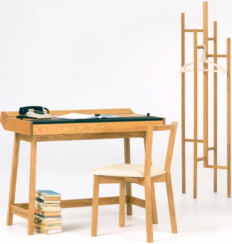 Woodman, Woodman Schreibtisch "Brompton" im skandinavian Design, Gestell aus massiver Eiche, FSC-zertifiziert