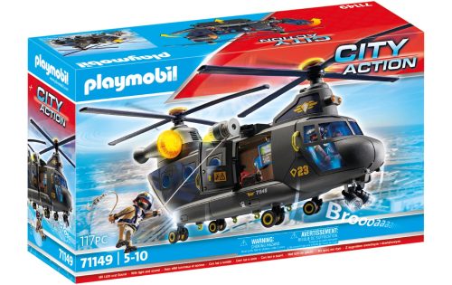 PLAYMOBIL, 71149 City Action SWAT-Rettungshelikopter, Konstruktionsspielzeug