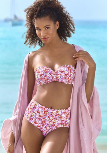 Lascana, LASCANA Bügel-Bandeau-Bikini-Top »Jasmin«, im Blümchen-Druck