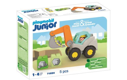 PLAYMOBIL, 71684 Junior: Schaufelbagger, Konstruktionsspielzeug