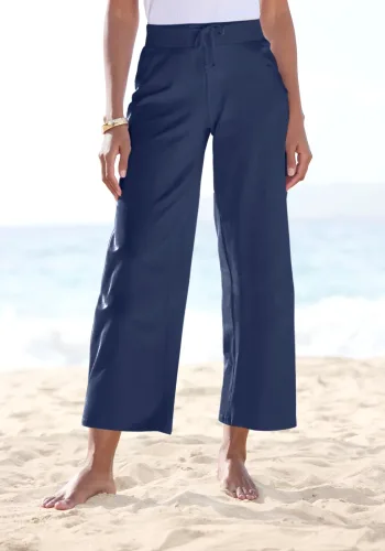 Beachtime by Lascana 7/8-Strandhose aus weichem Jersey, Wide-Leg, Jogginghose, Relaxhose