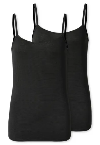 Schiesser, Schiesser - Modal Essentials Spaghetti-Top, für Damen, Schwarz, Größe 40