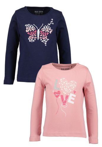 Blue Seven Langarmshirt Packung, 2 Stk. tlg. mit tollen Frontmotiven