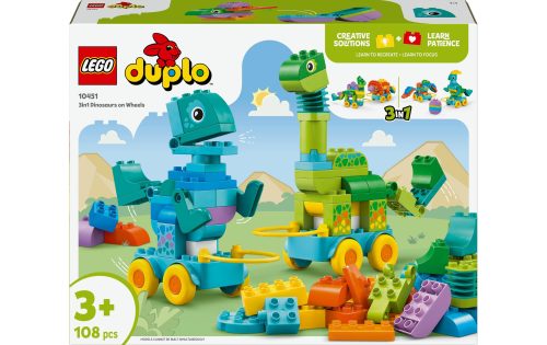 LEGO® Spielbausteine »DUPLO® Dinos auf Rädern 3-in-1-Set 10451«, (108 St.)
