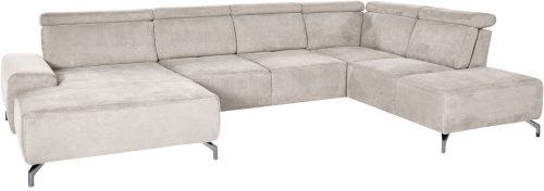 SIT&MORE, sit&more Wohnlandschaft, 12 cm Fusshöhe, inklusive Sitztiefenverstellung und Kopfteilverstellung, wahlweise in 2 unterschiedlichen Fussfarben