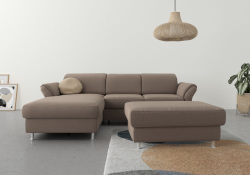 SIT&MORE, sit&more Ecksofa, wahlweise mit Bettfunktion, Bettkasten und Kopf- und Armteilverstellung