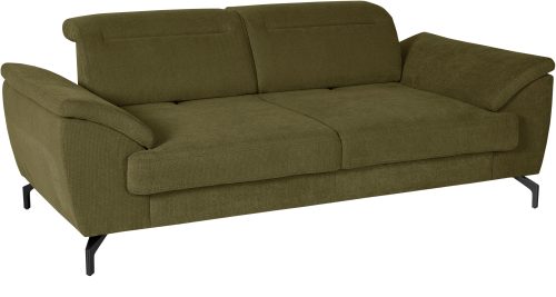 SIT&MORE, sit&more 2,5-Sitzer, 15 cm Fusshöhe, inklusive Sitztiefenverstellung, wahlweise Kopfteilverstellung, wahlweise in 2 unterschiedlichen Fussfarben