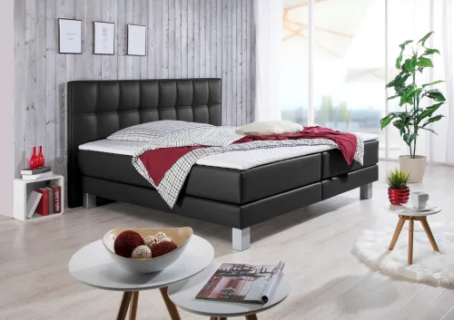 home affaire, Home affaire Boxspringbett "Tavira" in 4 Breiten, 4 Farben und 3 Matratzenarten, incl. Topper
