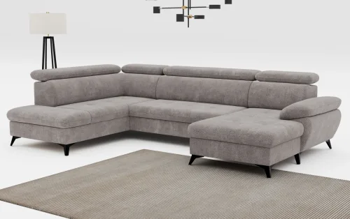 Cotta, COTTA Wohnlandschaft "Hudson U-Form, B: 324 cm" mit Kopfteilverstellung, optional Bettfunktion & Bettkasten