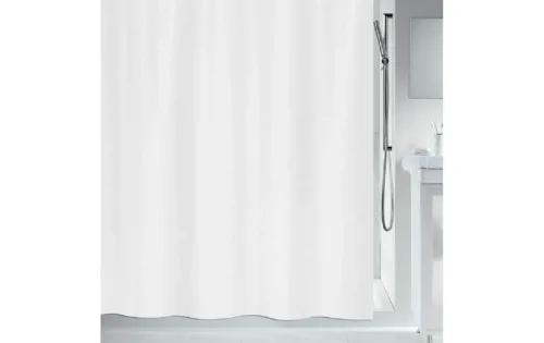 Spirella, Spirella Duschvorhang Uni Weiss | 120 × 200 cm