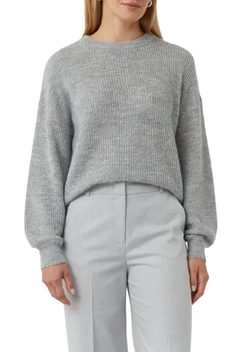 Comma Casual Identity, comma casual identity Strickpullover Relaxed Fit, Alpaka-Mix, Rundhals, Grobstrick