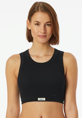 Schiesser, Schiesser Bustier Schwarz - Revival Paula für Damen, Größe 42, 95 % Baumwolle, 5 % Elasthan
