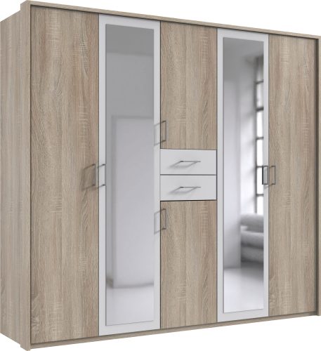 Wimex Kleiderschrank »Diver Drehtürenschrank mit Spiegel, 180, 225 o. 270cm breit«, Bestseller Schlafzimmerschrank wahlweise 3 Innenausstattungen