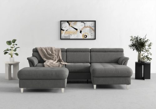 SIT&MORE, sit&more Ecksofa, inklusive Kopfteilverstellung, wahlweise mit Bettfunktion und Bettkasten